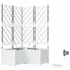 vidaXL Vaso de Jardim 3 unid. Branco 80 x 80 x 142 cm PP