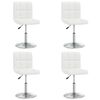 vidaXL Cadeiras de jantar 4 pcs couro artificial branco