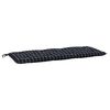 vidaXL Almofad&otilde;es p/ banco jardim 2 pcs 120x50x7cm tecido xadrez preto