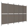 vidaXL Divis&oacute;ria de quarto com 5 pain&eacute;is 250x200 cm tecido antracite
