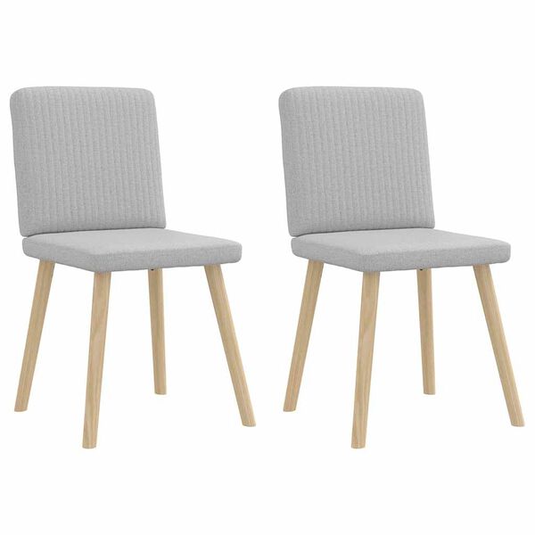 vidaXL Cadeiras de jantar 2 pcs tecido cinza nuvem