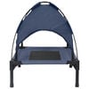 vidaXL Cama para Cachorro Manual Azul Marinho 76 x 62 x 70,5 cm A&ccedil;o