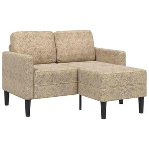 vidaXL Sof&aacute; 2 lugares com Chaise em L 125 cm couro artificial