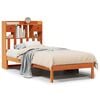 vidaXL Cama com estante sem colch&atilde;o 75x190cm pinho maci&ccedil;o castanho-mel