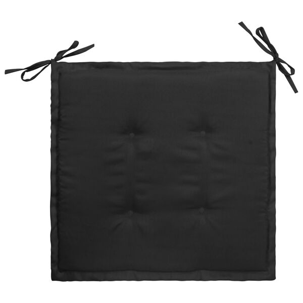 vidaXL Almofad&otilde;es cadeiras de jardim 2 pcs 50x50x3 cm preto e cinzento