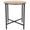 Ambiance Mesa de apoio redonda madeira e metal 45 cm