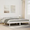 vidaXL Cama extra longa sem colch&atilde;o 180x220 cm pinho maci&ccedil;o branco