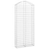vidaXL Cesto gabi&atilde;o arqueado 100x30x220/240 cm ferro galvanizado