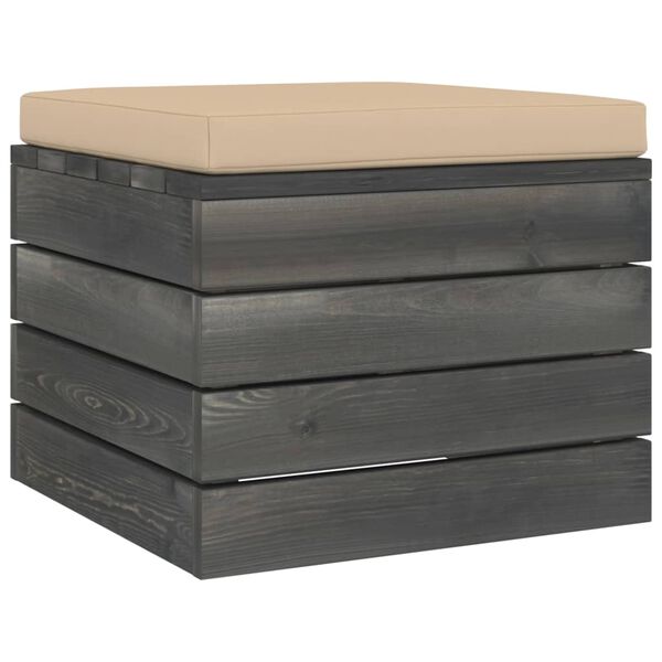 vidaXL 10 pcs conjunto lounge de paletes com almofad&otilde;es pinho maci&ccedil;o