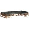 vidaXL Conjunto de Sof&aacute;s para Exterior 10 pcs Natural e Antracite