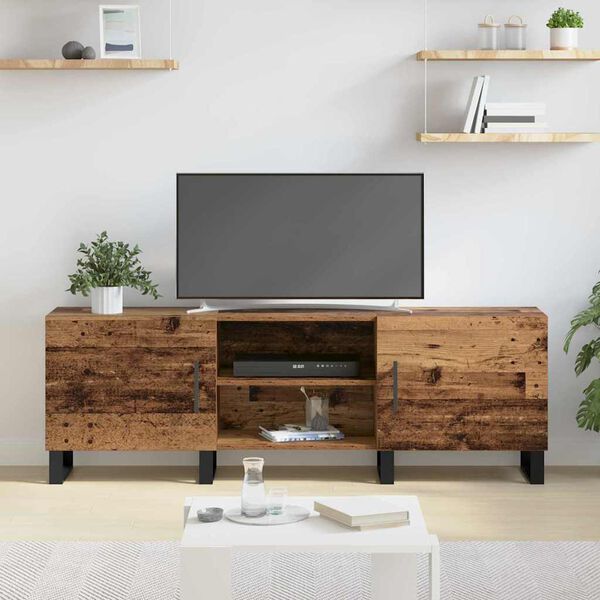 vidaXL Gabinete para TV Madeira Antiga 150 x 30 x 50 cm