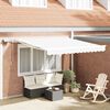 vidaXL Toldo Retrátil Manual Branco 300 x 250 cm Tecido e Aço