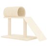 vidaXL Postes arranhadores p/ gatos c/ t&uacute;nel e escada 55,5 cm creme