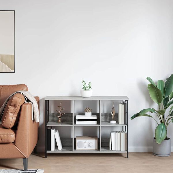 vidaXL Estante Cinza Sonoma 102 x 32 x 72,5 cm Madeira processada