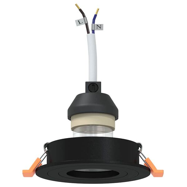 vidaXL Holofote 24 pcs Preto 9 x 9 x 2 cm Alumínio