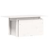 vidaXL Mesa de jardim 100x50x75 cm madeira de pinho maci&ccedil;a branco