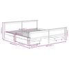 vidaXL Estrutura cama c/ 4 gavetas 180x200cm pinho maci&ccedil;o castanho mel