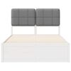 vidaXL Estrutura de Cama com Cabeceira Estofada Cinzento-claro