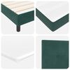vidaXL Cama Box Spring LED com led Verde Escuro 140 x 200 cm Veludo