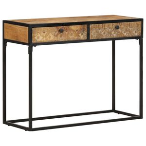 vidaXL Mesa consola 100x35x75 cm madeira de mangueira maci&ccedil;a