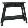vidaXL Mesa consola c/ gavetas 90x30x75 cm mogno maci&ccedil;o preto