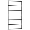 vidaXL Porta deslizante em vidro ESG e alum&iacute;nio 102x205 cm preto