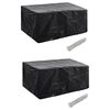 vidaXL Conjunto capas p/ mobili&aacute;rio jardim 2 pcs 8 ilh&oacute;s 180x140 cm