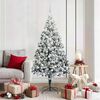 vidaXL &Aacute;rvore de Natal Artificial Branco 180 cm PVC, A&ccedil;o e Pl&aacute;stico
