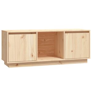 vidaXL M&oacute;vel de TV 110,5x35x44 cm madeira de pinho maci&ccedil;a