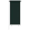 vidaXL Estore de rolo para exterior 65 (L) x 140 (A) cm verde-escuro HDPE