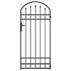 vidaXL Poste de Cerca ASSEN 200 x 88 x 14 cm A&ccedil;o Cinzeto Tranc&aacute;vel
