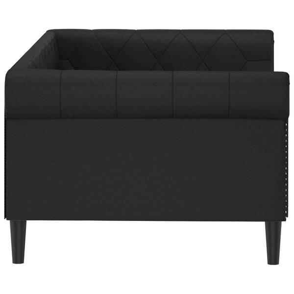vidaXL Sof&aacute;-cama 90x200 cm couro artificial preto
