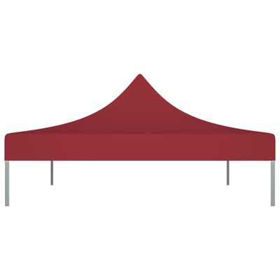 vidaXL Teto para tenda de festas 4x3 m 270 g/m² bordô