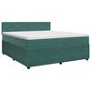 vidaXL Cama box spring com colch&atilde;o Verde-Escuro 140 x 200 cm Veludo
