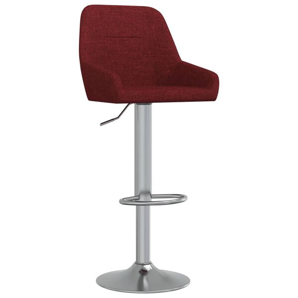 vidaXL Bancos de bar 2 pcs tecido vermelho tinto