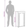 vidaXL Sapateira com cobertura 58x28x106 cm tecido cor creme