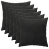 vidaXL Almofada com travesseiro HEERLEN 6 unid. Preto Veludo