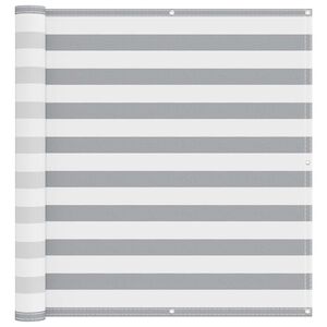 vidaXL Tela de Varanda Cinza Claro e Branco 120 x 800 cm