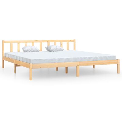 vidaXL Estrutura de cama super king 180x200 cm pinho maciço