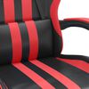 vidaXL Cadeira de gaming couro artificial preto e vermelho