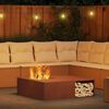 vidaXL Fire Pit Castanho 100 x 100 x 30 cm