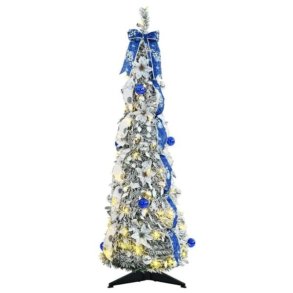 vidaXL &Aacute;rvore de Natal Artificial com 50 LEDs Branco 120 cm PVC