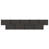 vidaXL Painel de Cerca 9 pcs WPC e Alum&iacute;nio Preto