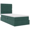 vidaXL Cama com arruma&ccedil;&atilde;o e colch&atilde;o Verde Escuro 90 x 190 cm Veludo