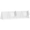 vidaXL Gaiola para galinhas Prateado 215 x 55 x 55 cm A&ccedil;o Galvanizado