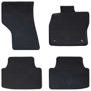 vidaXL Tapete de carro 4 pcs Preto Banco LEON TPE