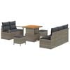 vidaXL Conjunto de Sof&aacute; de Jardim 8 unid. 7-N&uacute;mero de lugares Cinzeto