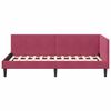 vidaXL Estrutura de Cama de Canto Vinho Vermelho 80 cm x 200 cm Veludo