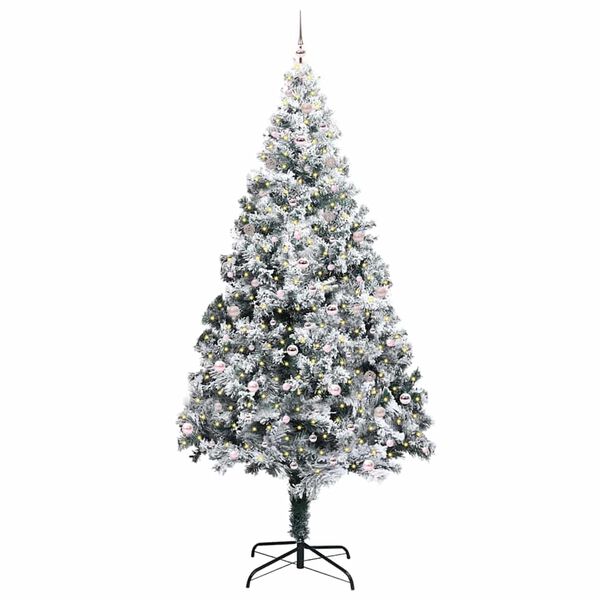 vidaXL &Aacute;rvore de Natal com 300 LEDs com suporte Verde 300 cm PVC