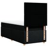 vidaXL Cama com molas/colch&atilde;o 90x200 cm tecido preto